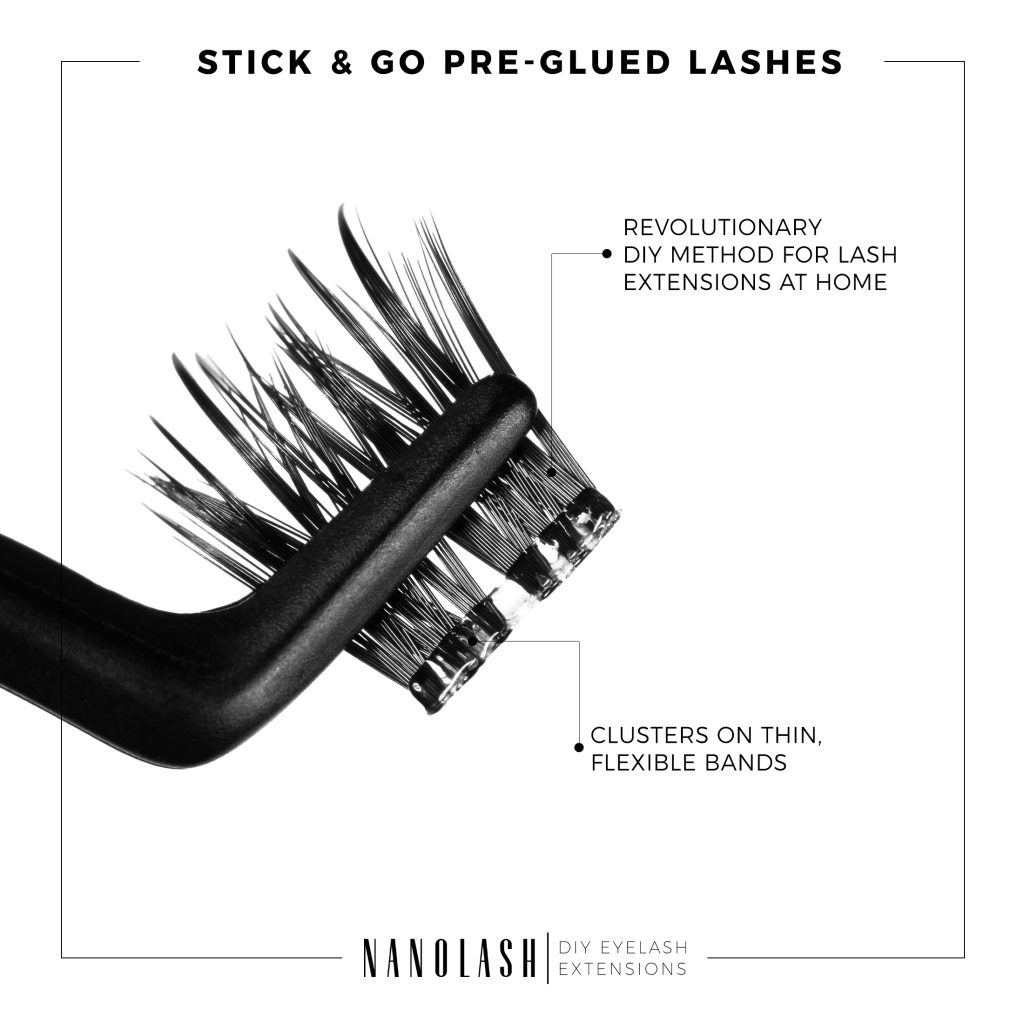 DIY Pre-Glued fürtszempillák otthoni szempilla hosszabbításhoz nanolash